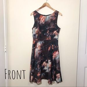 Galaxy print A-line Dress Size Medium with Pockets